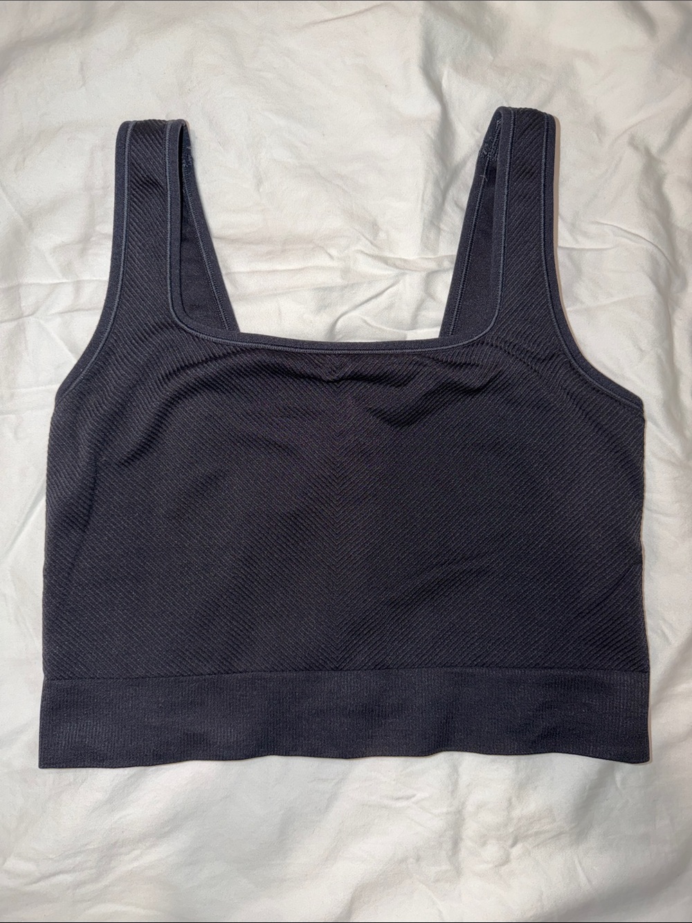 all in motion Black Ribbed crop top
